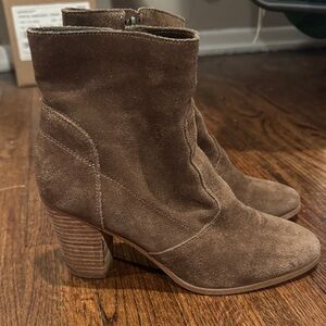 Vince Camuto Tan Suede Ankle Booties
